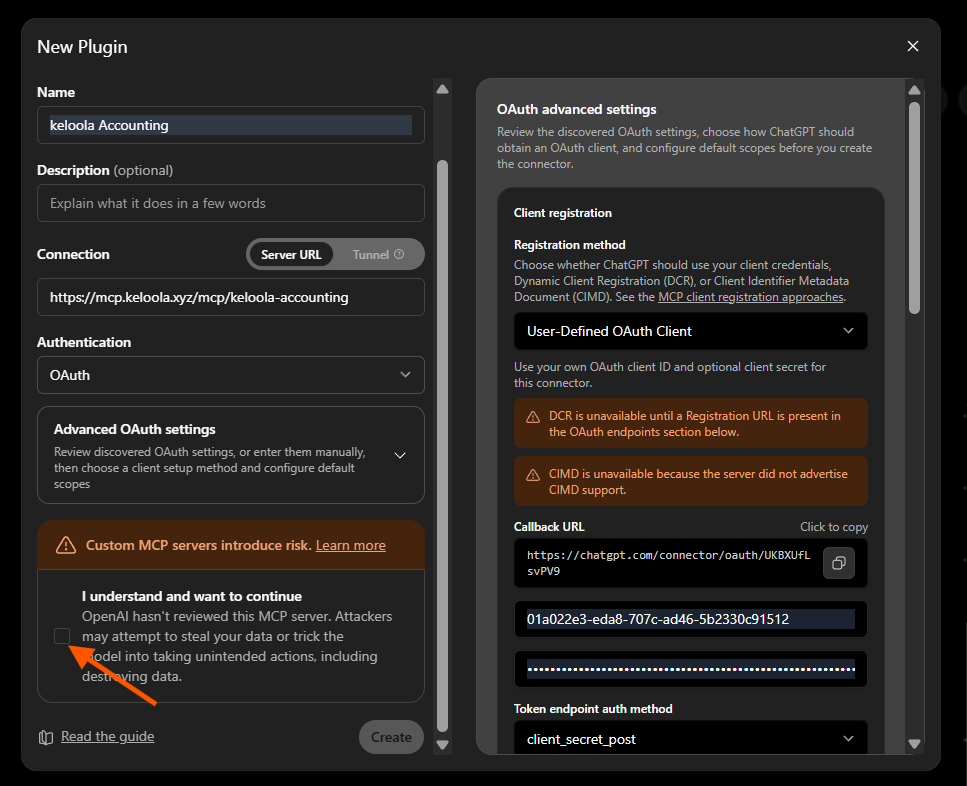Pengaturan OAuth ChatGPT