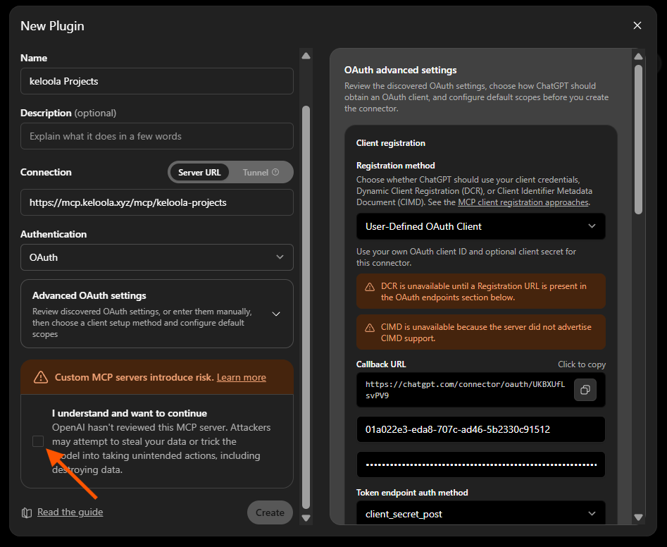 Pengaturan OAuth ChatGPT