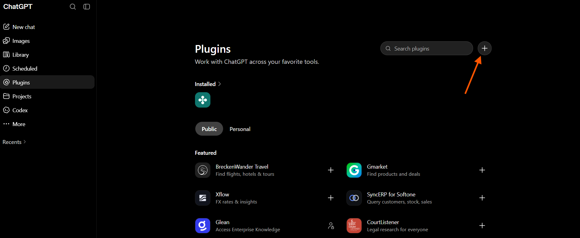 Halaman Plugin ChatGPT