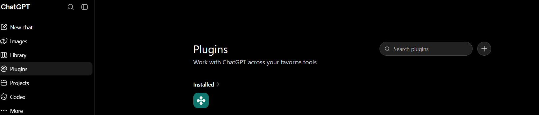 Halaman plugin ChatGPT