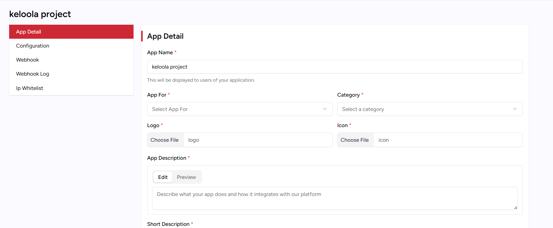 Form Create Application